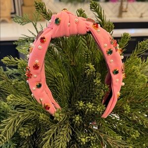 Pink Embellished Christmas Headband